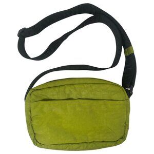 New Baggu Avocado Green Nylon Camera Crossbody Bag With Logo Strap Minimalist